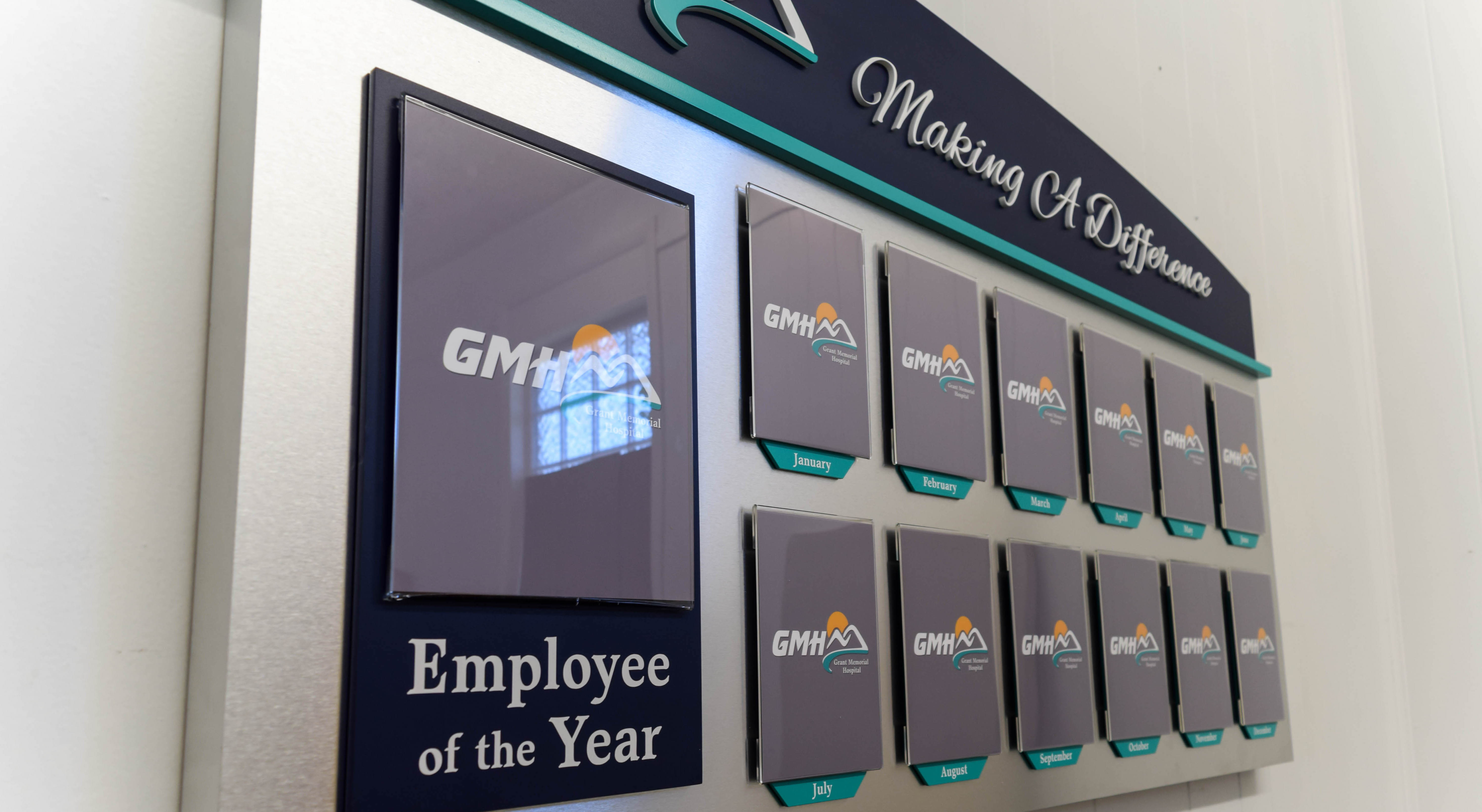 Employee of the month wall display