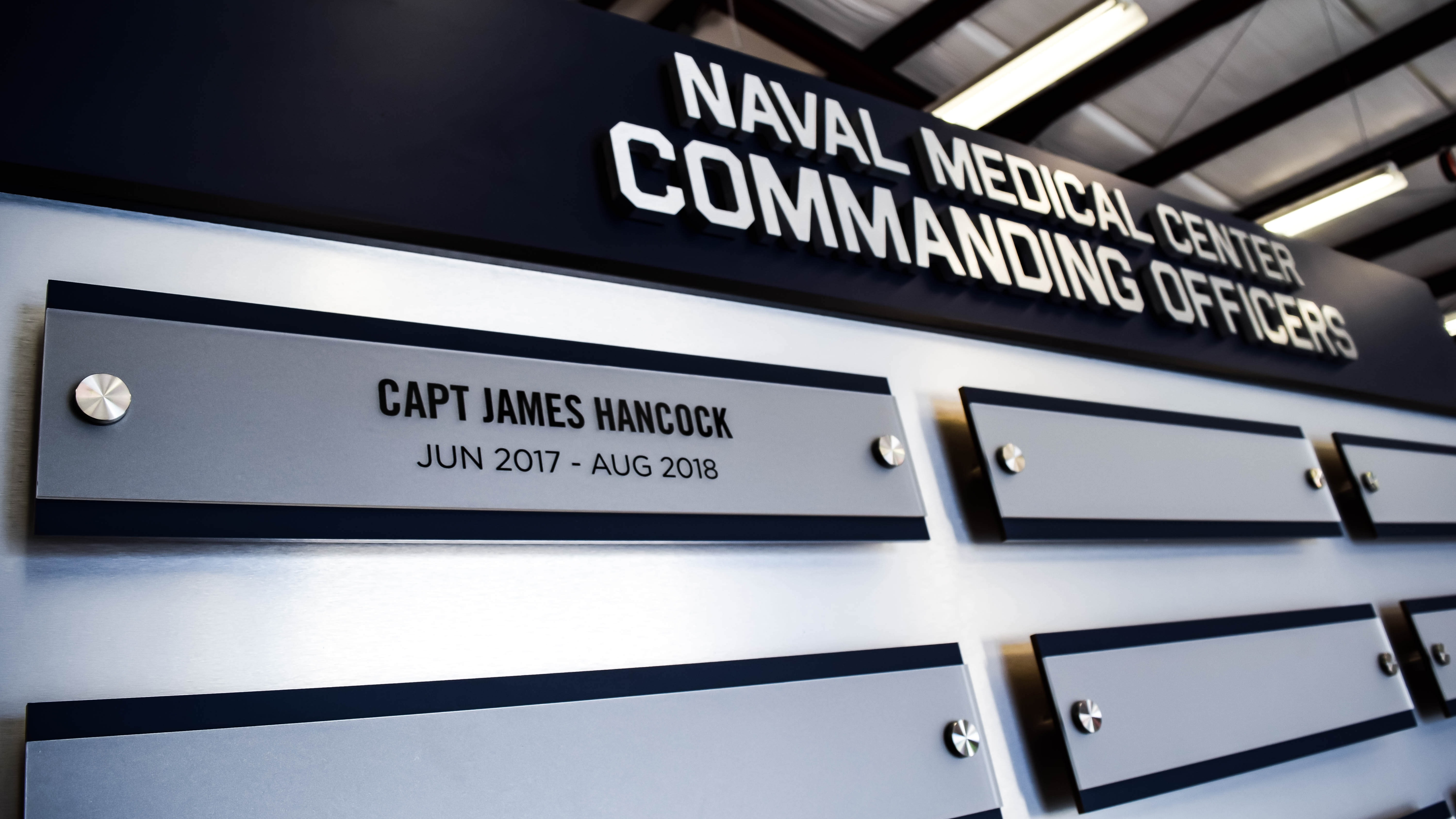 Custom recognition display for Navy Officers by signgeek.