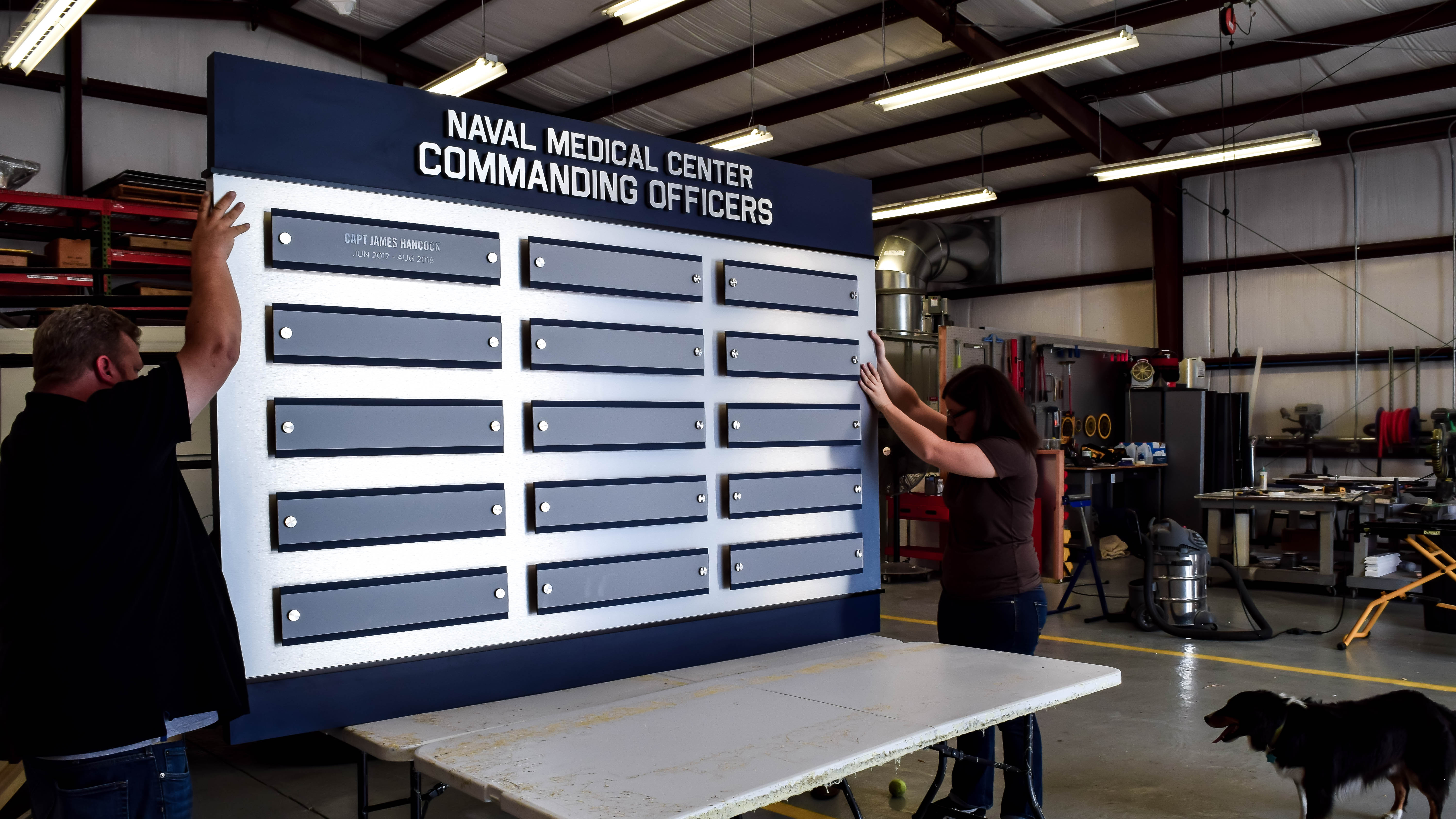 Custom recognition display for Navy Officers by signgeek