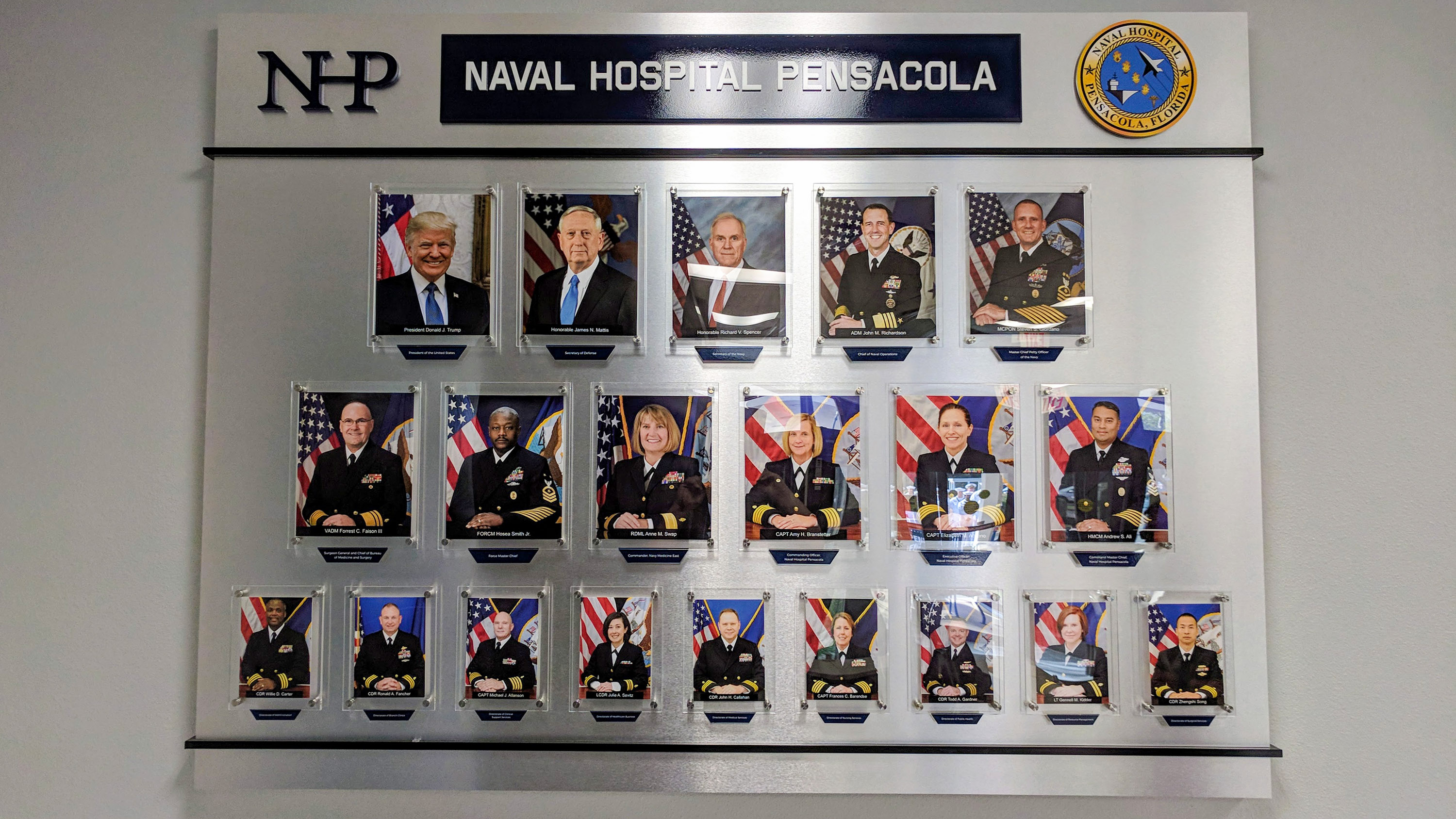 Recognition Display for Naval Hospital Pensacola 