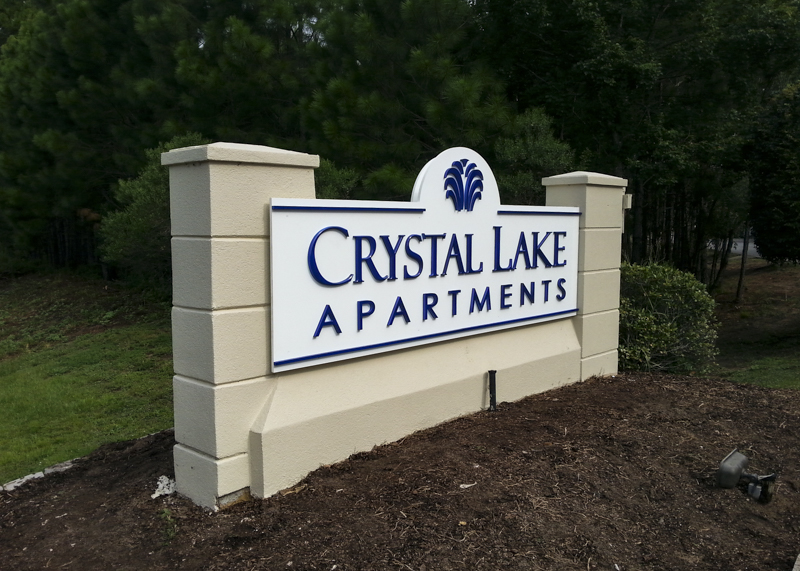Dimensional Letter Entryway Signage for Crystal Lake Apartments
