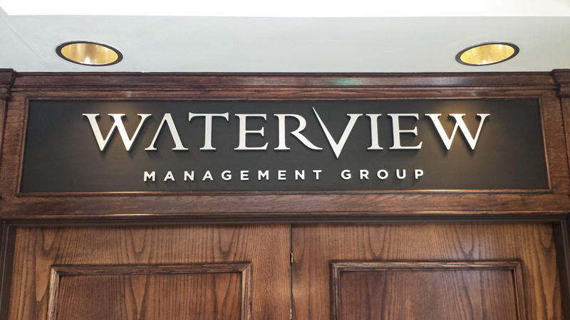Interior Dimensional Letters for Waterview Management Group Offices 