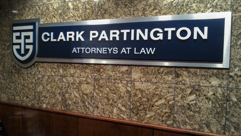 Dimensional Letter Entrance Signage for Clark Partington