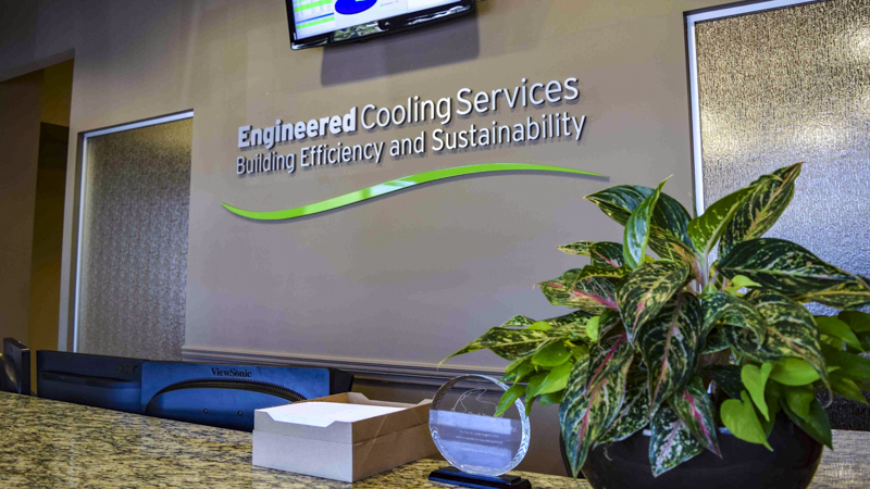 Interior Dimensional Letters for Engineered Cooling Services Lobby