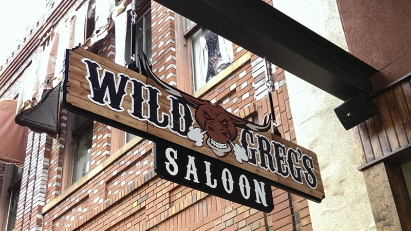 Exterior Identity Signage for Wild Greg's Saloon