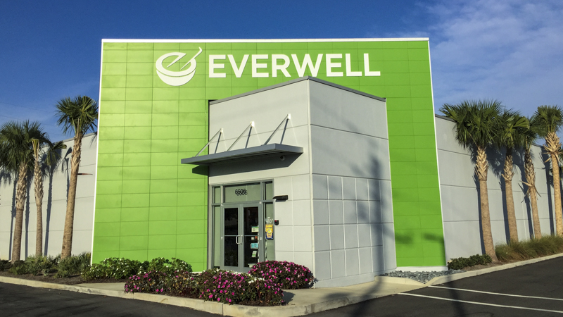 Exterior Dimensional Sign Lettering for Everwell Phramacy
