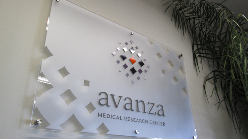 Acrylic Standoff Sign for Avanza Medical Research Center