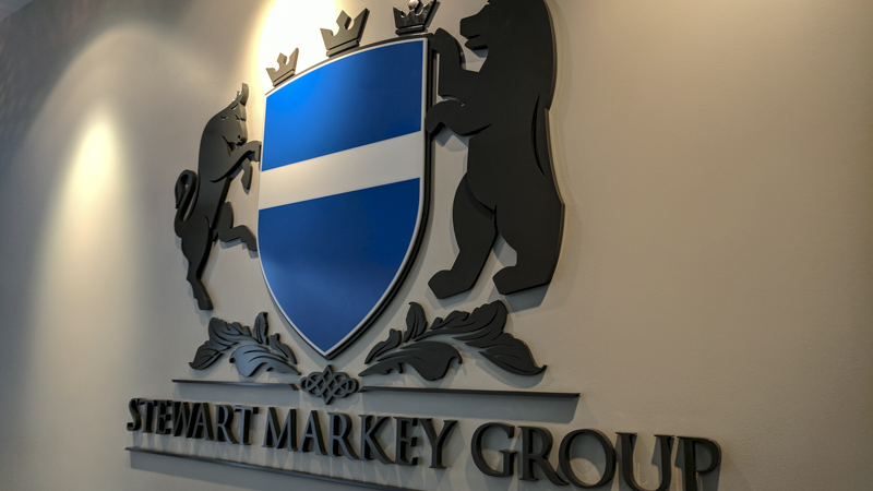 Interior Dimensional Sign Letters and Logo at Stewart Markey Group