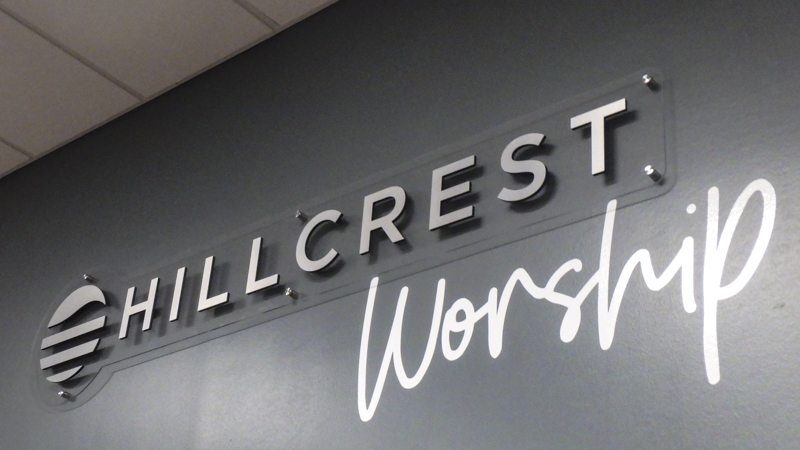 Brushed Dimensional Letter Signage for Hillcrest Church