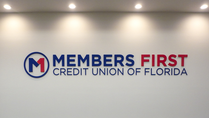 Interior Wall Letters for Members First Credit Union