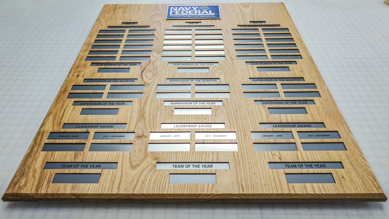 SignGeek Corporate and Employee Recognition - Employee Awards Board for Navy Federal FCU