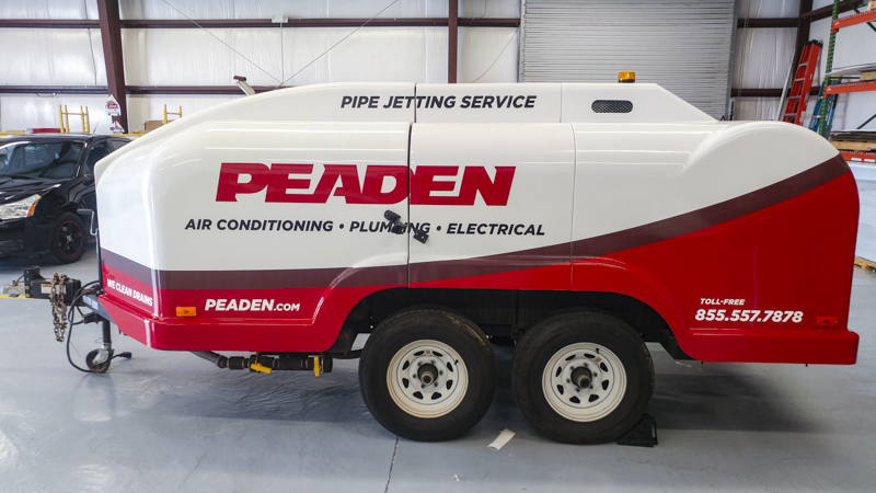 SignGeek Fleet Wraps and Graphics - Peaden Air Conditioning, Plumbing and Electrical trailer wrap
