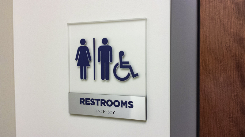 SignGeek Interior Wayfinding - ADA compliant restroom signage 