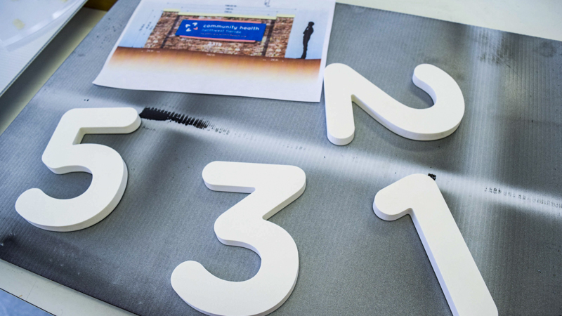 Laser Cut Acrylic Sign Numbers 