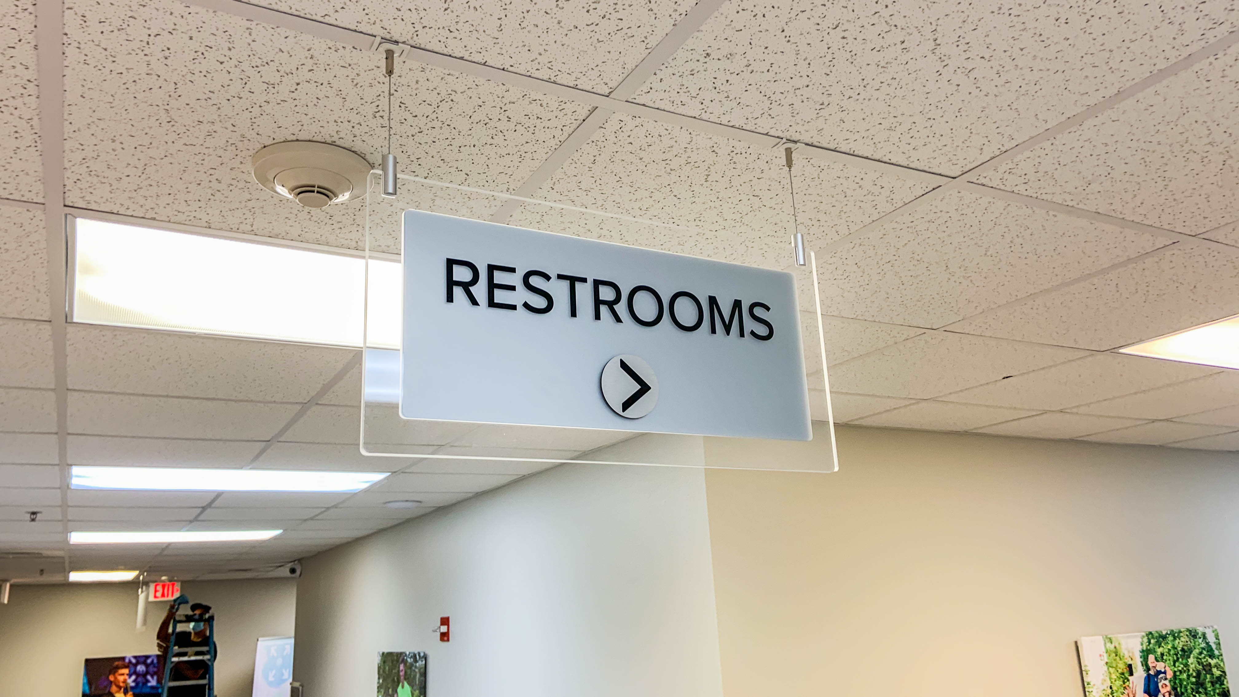 Acrylic restrooms signage 