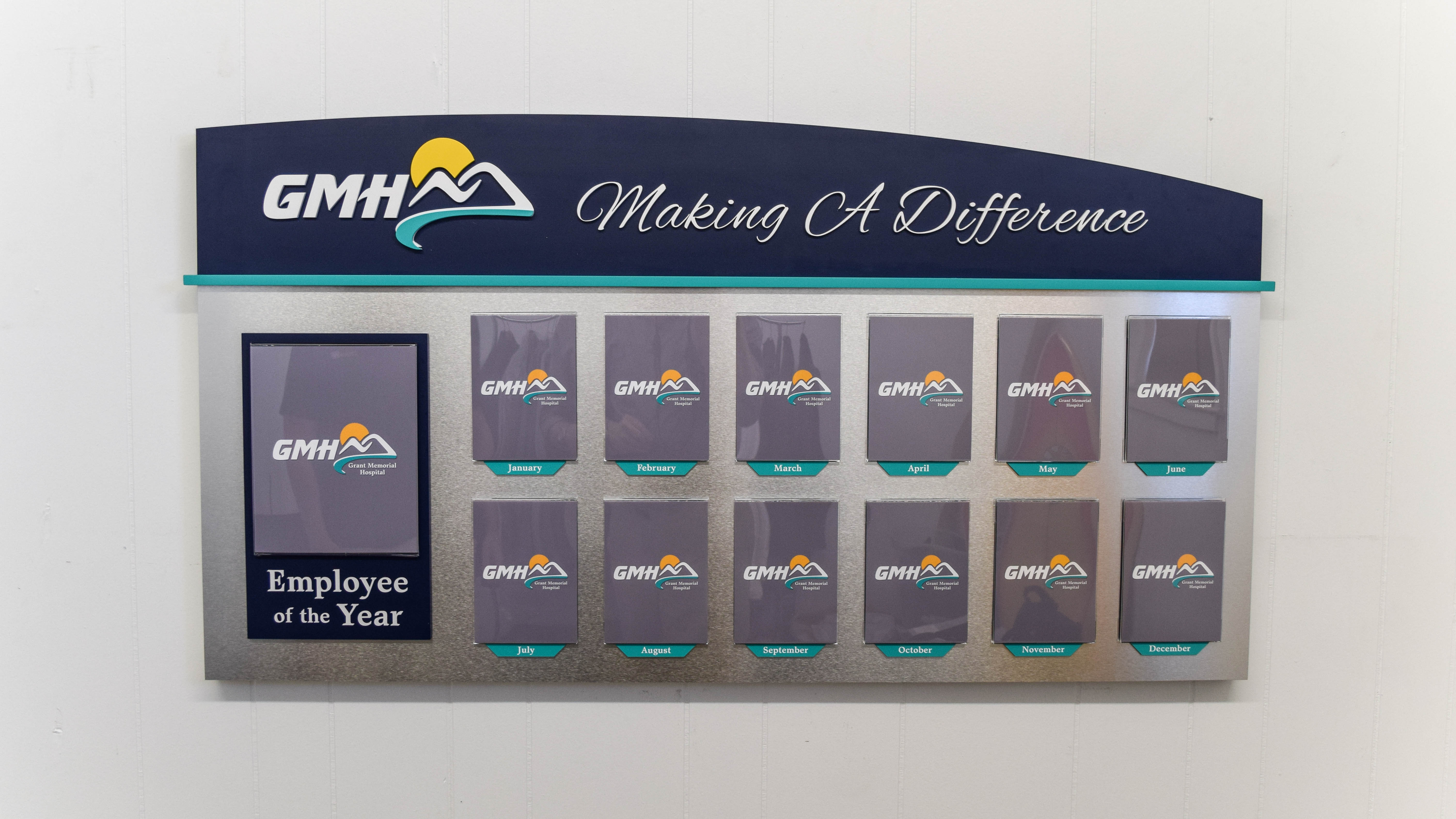 Employee of the month wall display