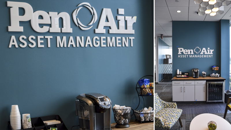 Branded interior letter signage for Pen Air FCU - Signgeek Environmental Branding 