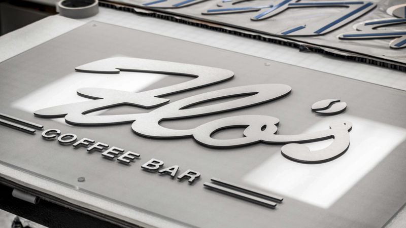 Dimensional Sign Letters | Brushed Aluminum 3D Lettering