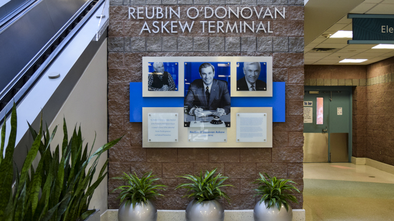  Reubin O'Donovan Askew Terminal recognition display at Pensacola International Airport 