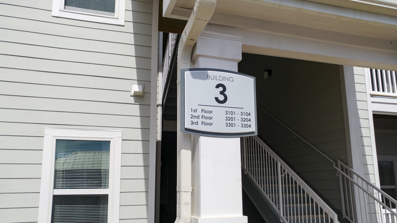 SignGeek Exterior Wayfinding - Apartment wayfinding signage 