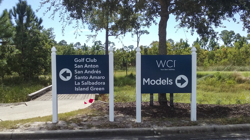 SignGeek Exterior Wayfinding - Directory signage for WCI at Lost Key by Lennar