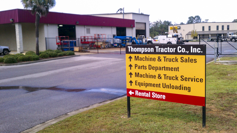 SignGeek Exterior Wayfinding - Thompson Tractor Co. Inc.