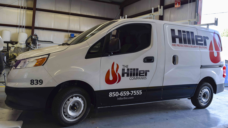 SignGeek Fleet Wraps and Graphics - Hiller Plumbing, HVAC, and Electrical fleet graphics