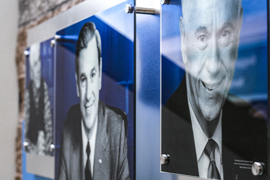 Acrylic standoff display at Pensacola International Airport - by signgeek Environmental Graphics 