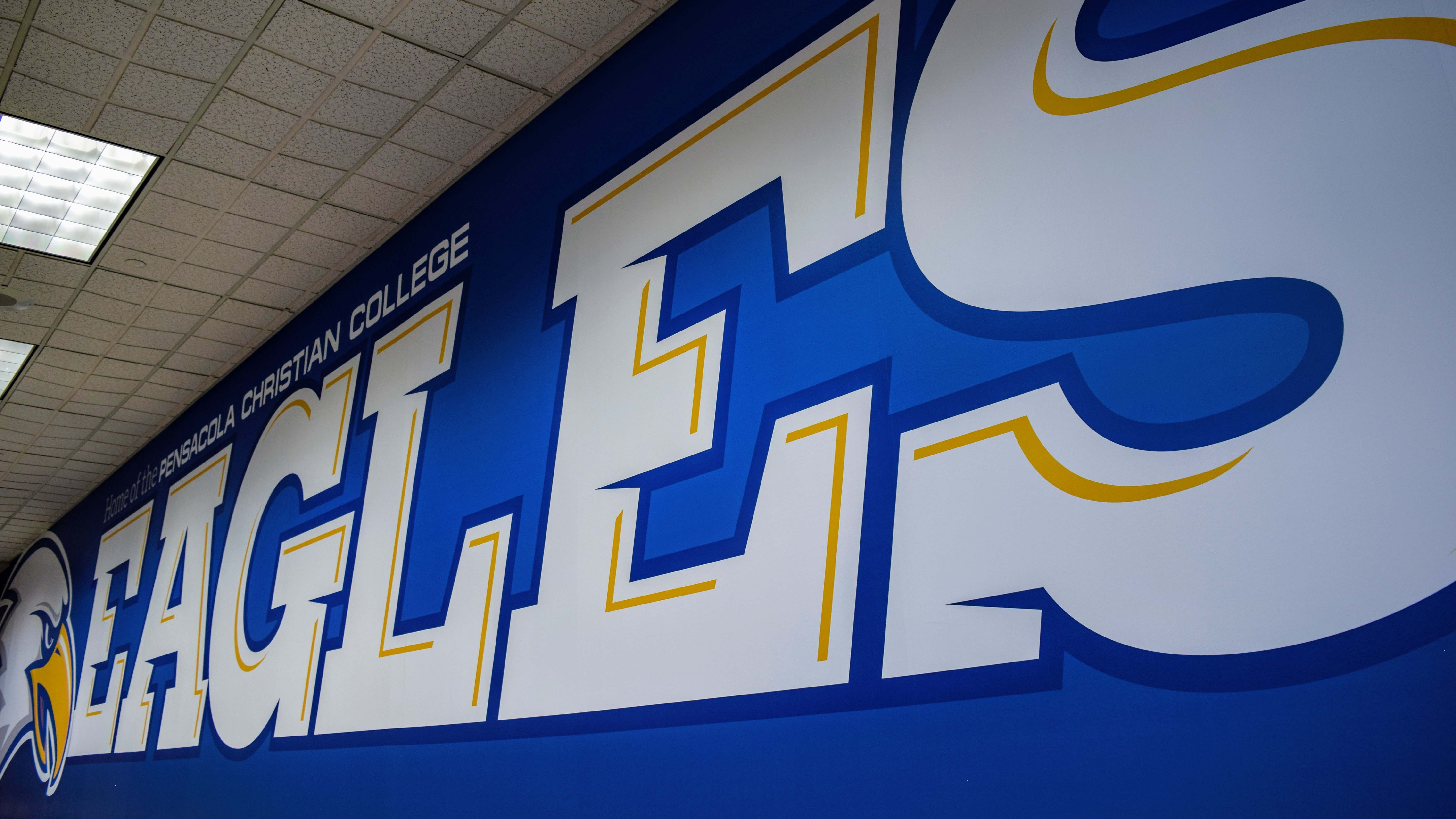 Pensacola Christian College wall wraps - signgeek Environmental Graphics 