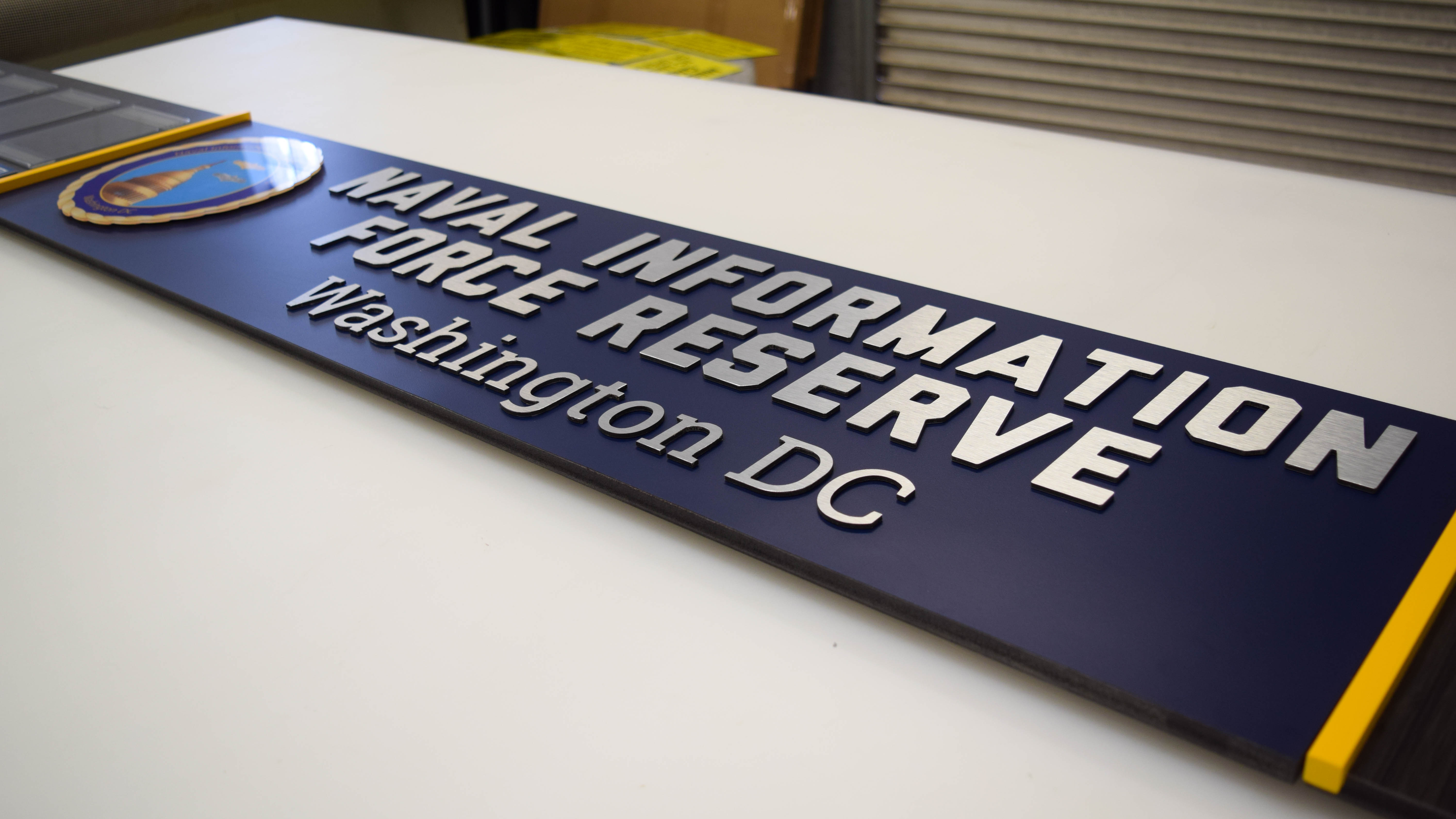 Recognition display header for Naval Information Force Reserve in Washington D.C.